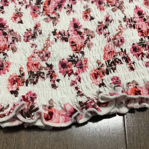 Floral puff sleeve crop top - Picture 2 of 5